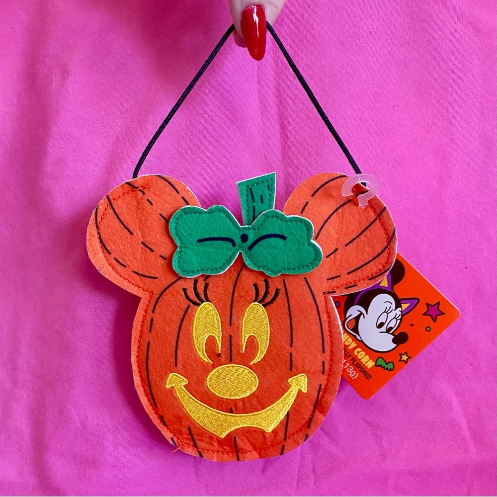 Minnie Mouse Glow In Dark Pumpkin Halloween Thanksgivin Spooky Purse Disney Deco